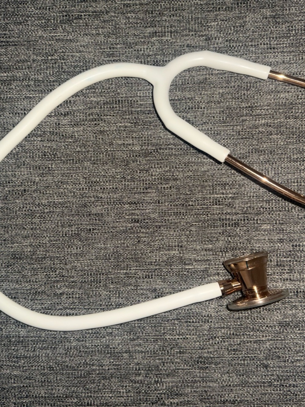 MDF White Stethoscope with Rose Gold Chestpiece